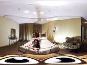 Virtual porn Dominator punishes hot college babe in lesbian BDSM