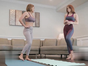 Twistys——十几岁的女孩被妈妈的男朋友舔了舔她的瑜伽阴部